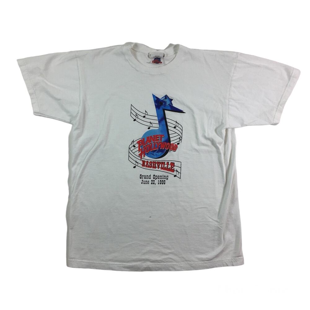 Vintage 1990s Planet Hollywood Nashville Grand Opening Made in USA T-Shirt M/L